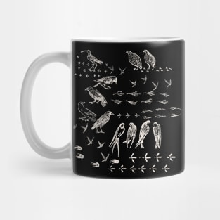 White birds and their Footprints Mug